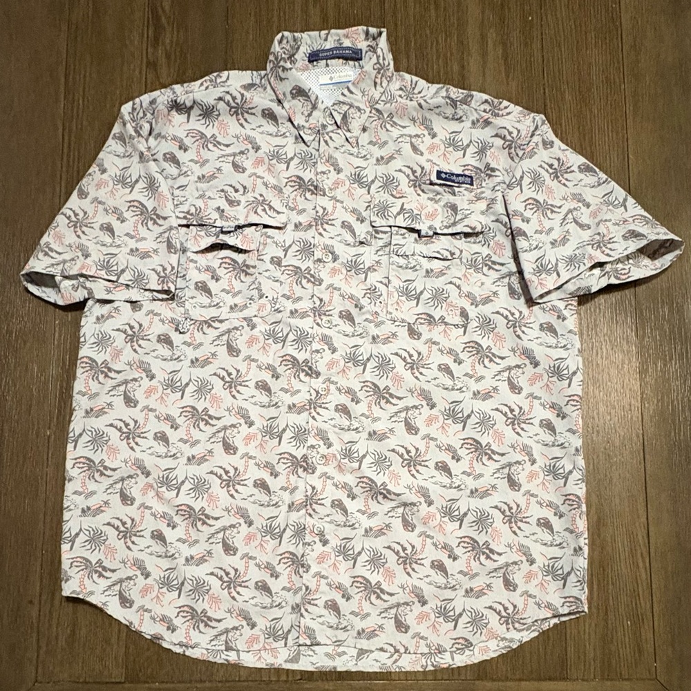 Columbia PFG Button Down Fishing Shirt Men’s Size L